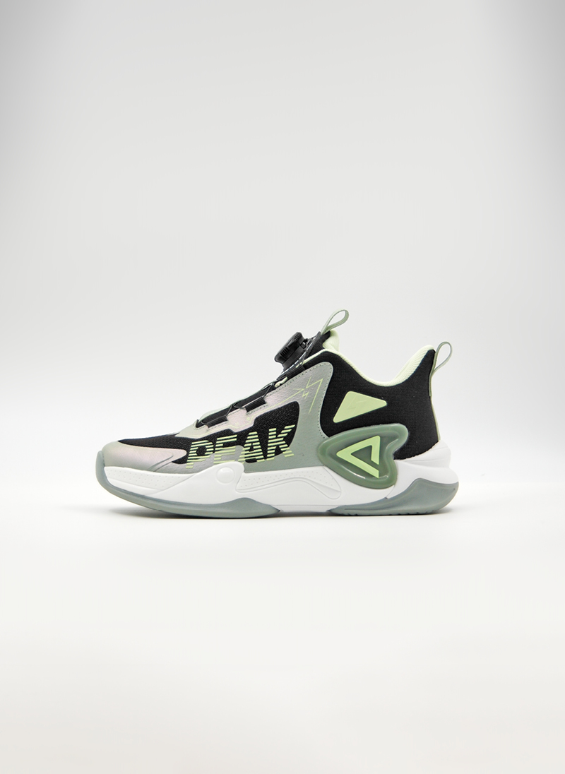 Детские баскетбольные кроссовки PEAK SPORT (черный-зеленый) EK41050A