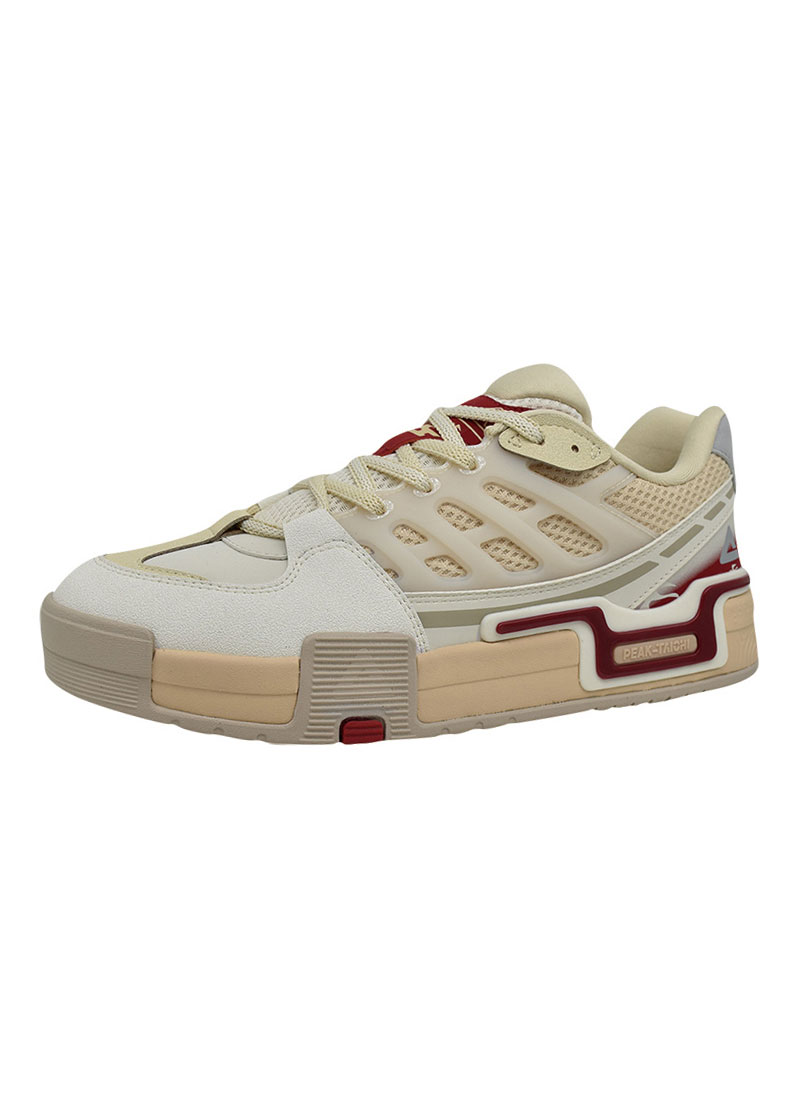 Кеды PEAK TAICHI Lingyue Casual Trend Low-top Board Shoes (белый-красный) ET33518B