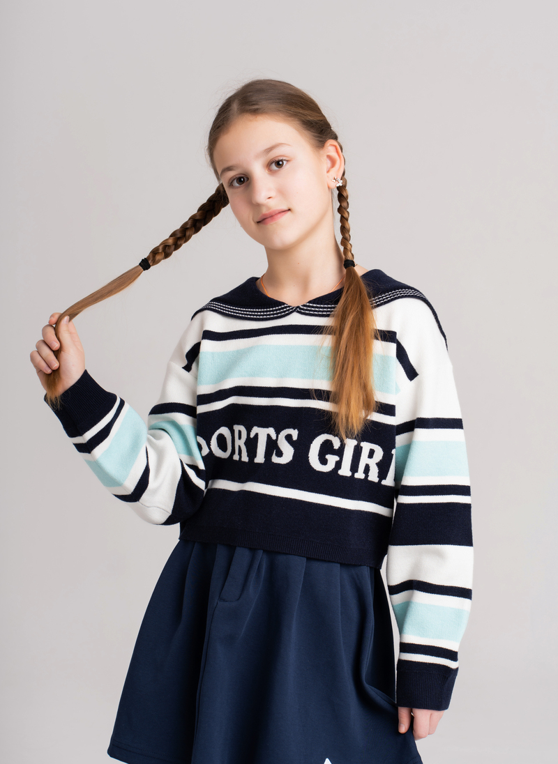 Детский свитер SPORTS GIRL (синий) FK641182