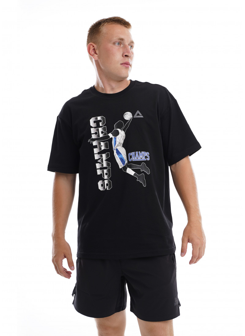 Мужская футболка баскетбольная PEAK CHAMPS (черный) FW6232621